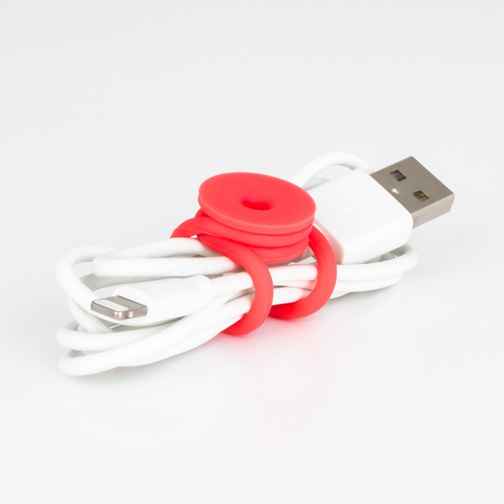 Set 3 legatori din silicon pentru cabluri Cable Candy