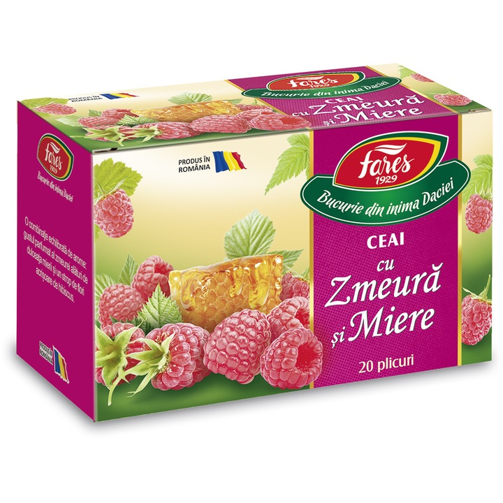Ceai Zmeura si Miere, ceai la plic, Fares