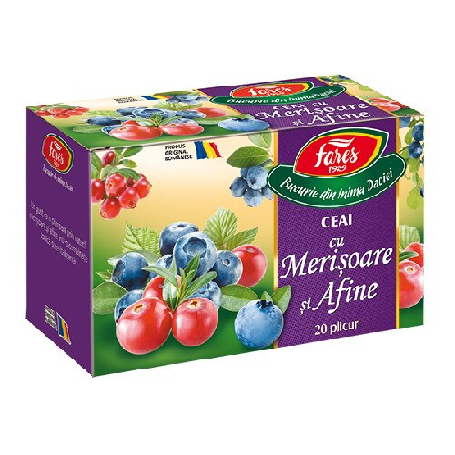 Ceai Merisoare Afine 20dz Fares