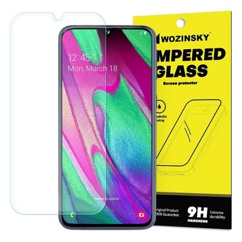 Folie Protectie Sticla Wozinsky 9H pentru Samsung Galaxy A40, Transparenta Folie Protectie Sticla Wozinsky 9H pentru Samsung Galaxy A40, Transparenta