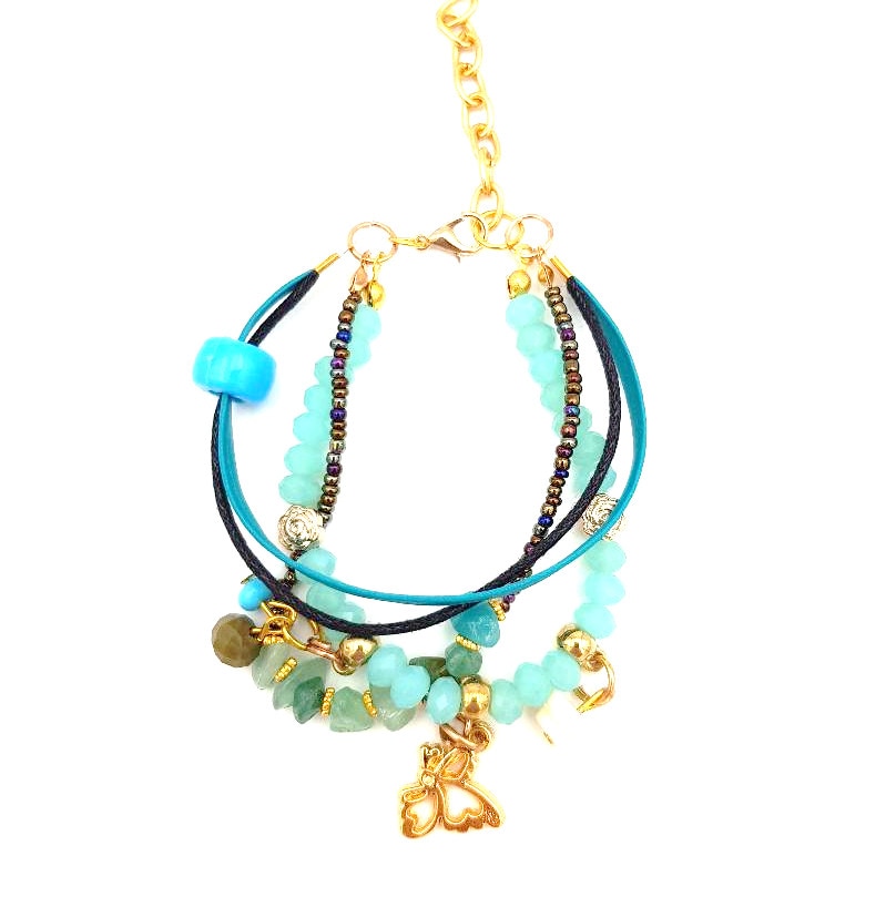 Bratara orientala,cu bile bleu