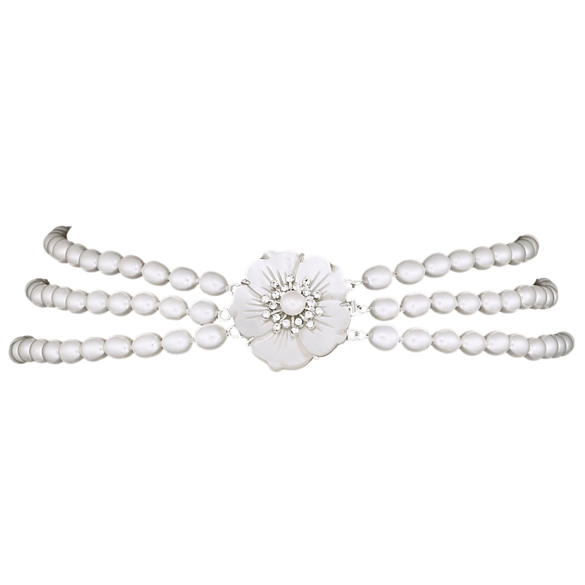 Colier cu Perle Naturale si Argint 925, Royal White