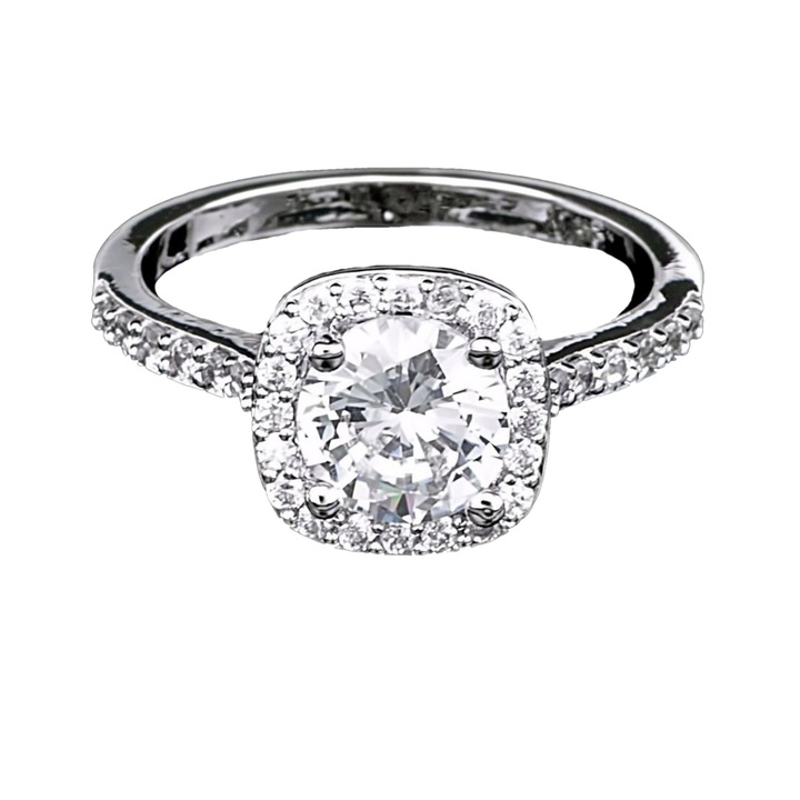Inel placat cu Aur 18K si Diamante, Agnes