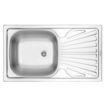 Chiuveta bucatarie din inox cu 1 cuva si picurator TECHNO ZMU 0110, dreptunghiulara, finisaj satinat Chiuveta bucatarie din inox cu 1 cuva si picurator TECHNO ZMU 0110, dreptunghiulara, finisaj satinat