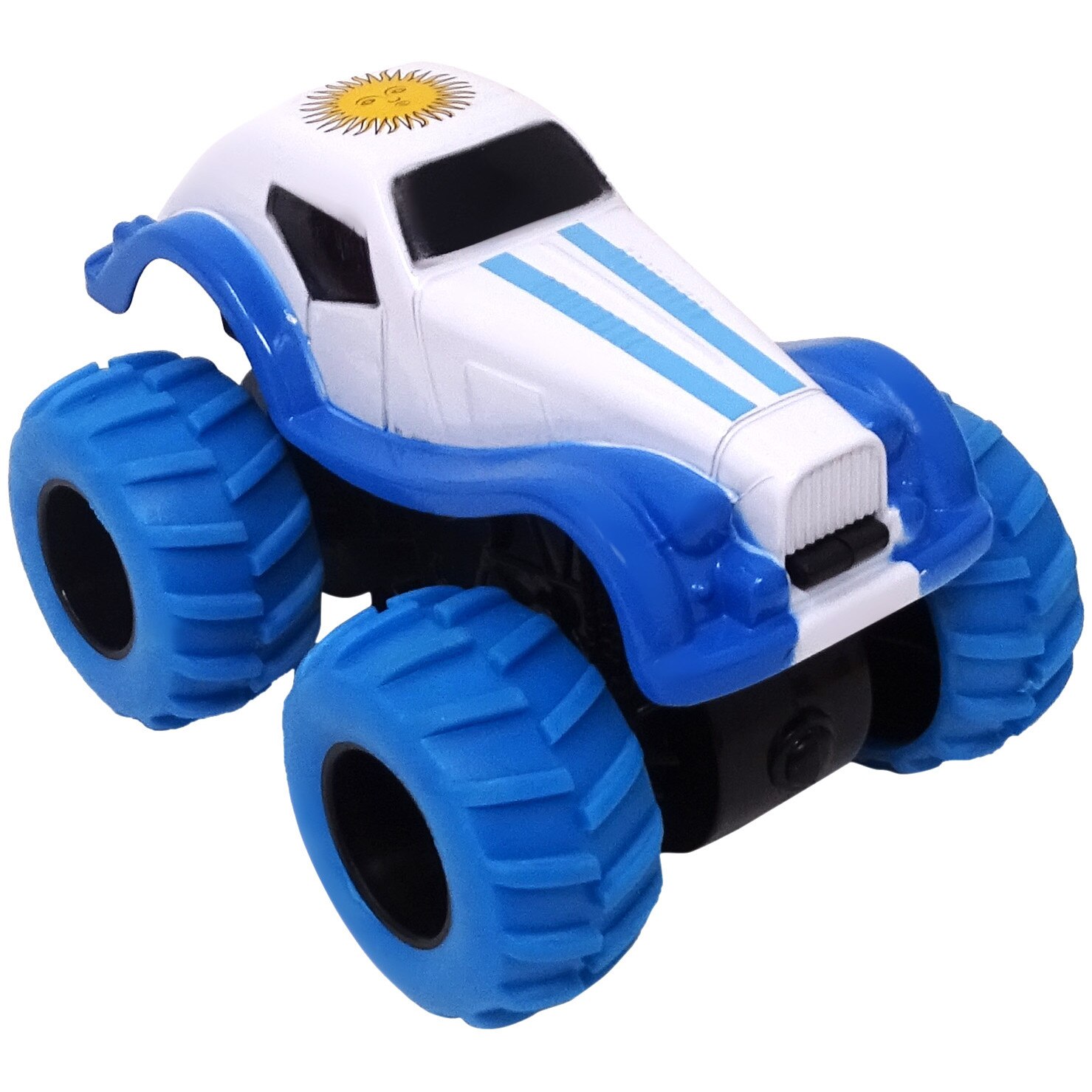 Masinuta Diecast, metalica, Albastru/Alb