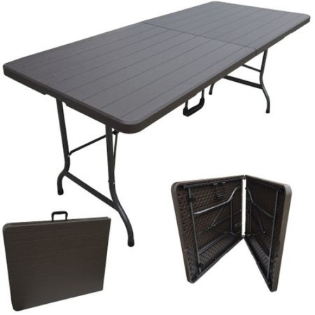Masa plianta evenimente,catering,nunta,botez 180x76x74cm blat imitatie polywood culoare cafea