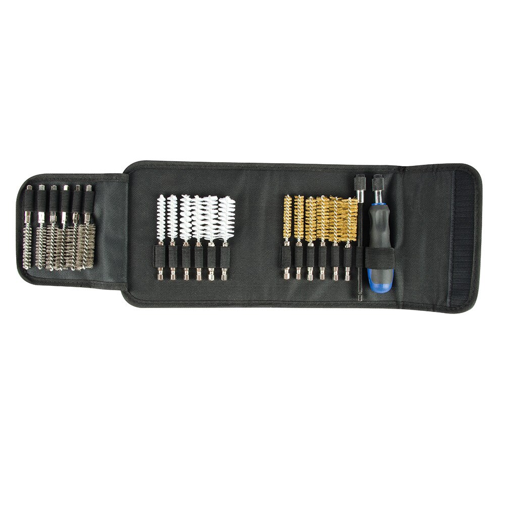 Set 20 perii curatare spatii greu accesibile, 9-19mm, Silverline