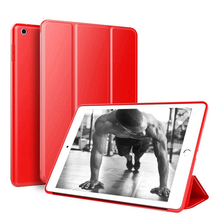 Husa Tableta Smart Cover Apple Ipad 2/3/4th Gen 9,7Inch, Ipad Case 2nd,3rd,4th 9.7Inch Protejeaza 360 Deluxe Red