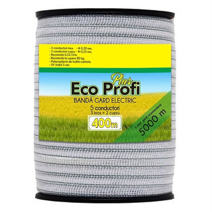 Banda gard electric 400 m 3 inox + 2 cupru