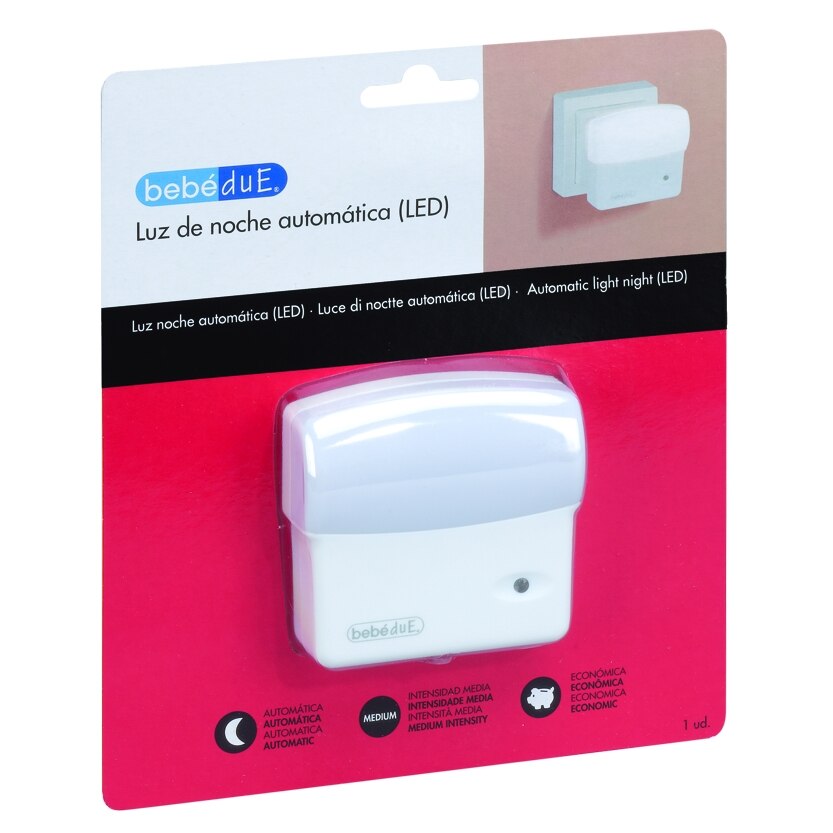 Lampa de veghe Led cu senzor de lumina, BebeduE, Alb