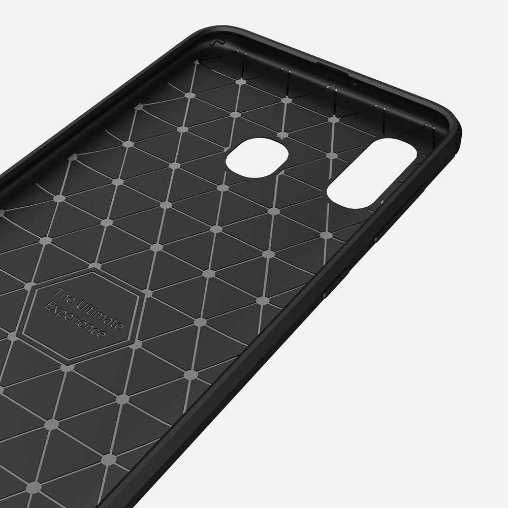 Husa Flexibila Antisoc Carbon pentru Samsung Galaxy A40, Negru