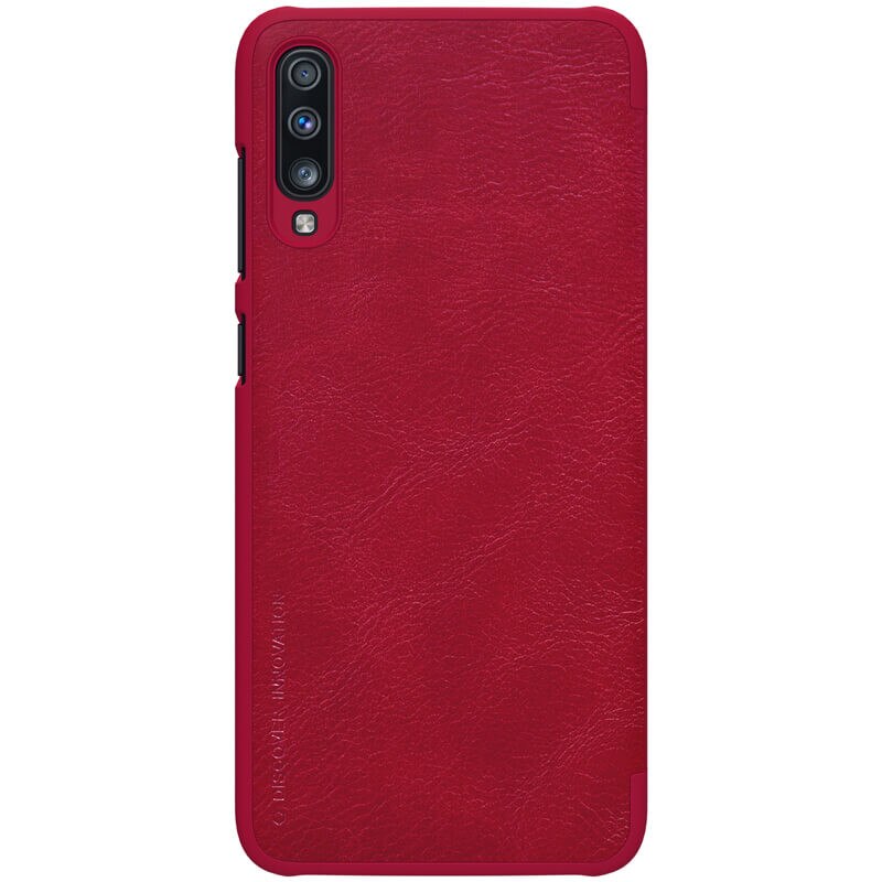 Husa flip tip carte pentru Samsung Galaxy A70 - Nillkin Qin rosu