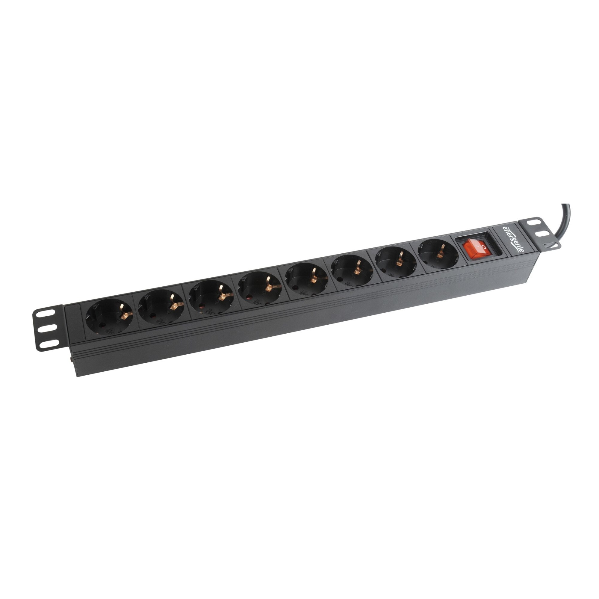 PDU pentru montaj in dulapul de server , Gembird , 8 prize Schuko 1U 16A 19'' 2m , negru