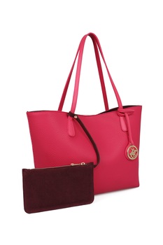 Beverly Hills Polo Club, Geanta shopper de piele ecologica, Fucsia Beverly Hills Polo Club, Geanta shopper de piele ecologica, Fucsia