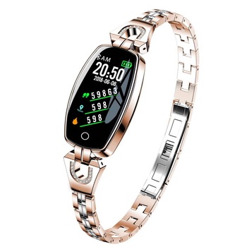 Bratara Fitness Sweet Lady H8 2019 , Bratara metalica cu insertii elegante cu bijuterii , Monitorizare Ritm Cardiac, Sedentarism, Fitness Tracker, IP67 Waterproof , Culoare Gold Bratara Fitness Sweet Lady H8 2019 , Bratara metalica cu insertii elegante cu bijuterii , Monitorizare Ritm Cardiac, Sedentarism, Fitness Tracker, IP67 Waterproof , Culoare Gold