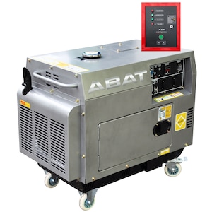 Generator de curent electric (Grup Electrogen) ABAT 6000AD insonorizat, panou si automatizare inclusa, putere 5 kW, motor motorina monofazat, regulator de tensiune (AVR), manere si - eMAG.ro