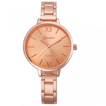 Ceas de dama Geneva Platinum, metalic, rose golden Ceas de dama Geneva Platinum, metalic, rose golden