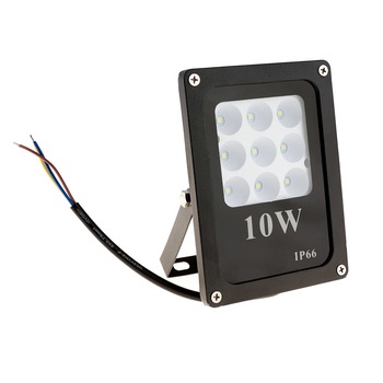 Proiector de lumina cu multiLED-uri de 10 W, 760 Lm, lumina de Zi Alba, 6000 K, Rezistent la Apa IP66, Negru Proiector de lumina cu multiLED-uri de 10 W, 760 Lm, lumina de Zi Alba, 6000 K, Rezistent la Apa IP66, Negru