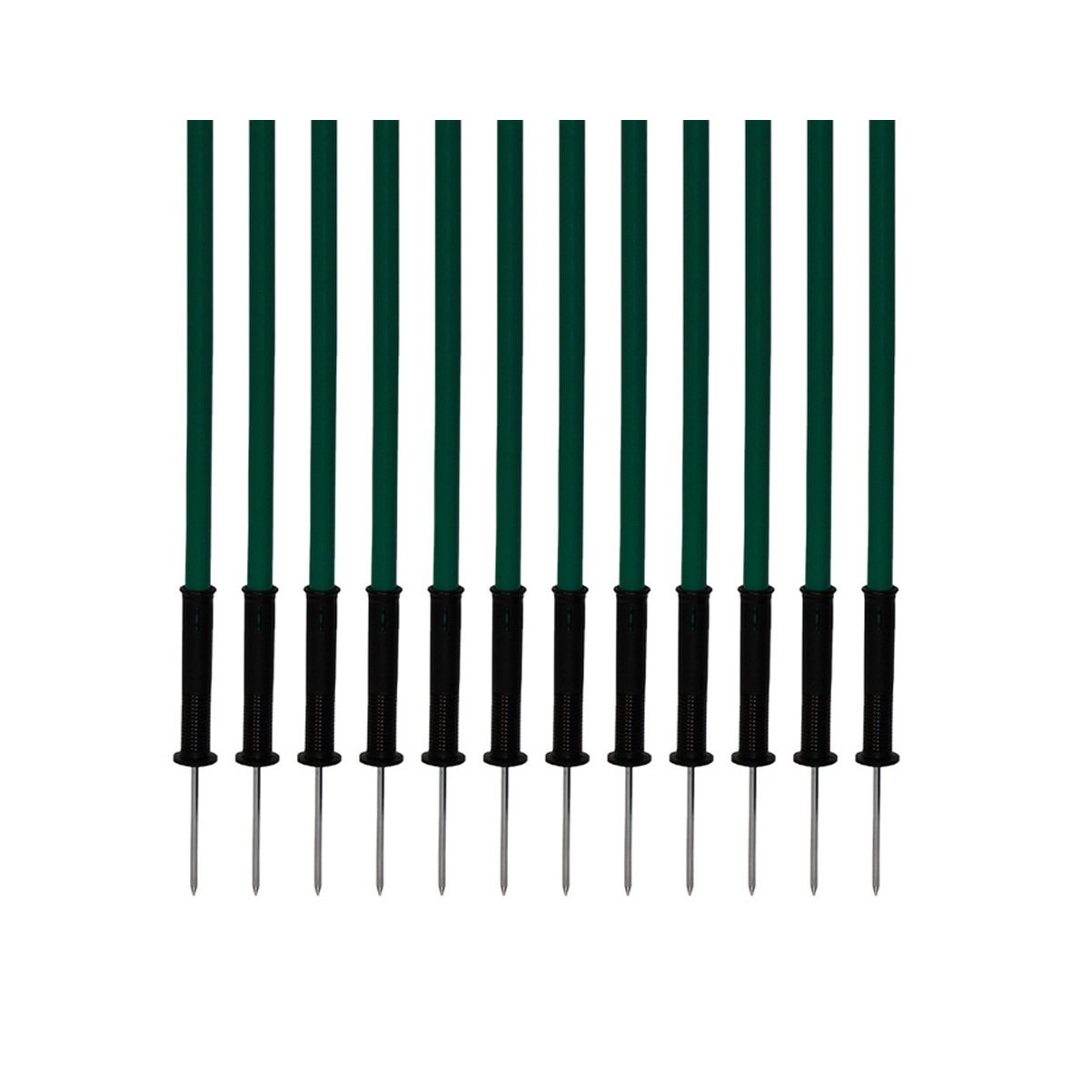 Set Neumann compus din 12 bare de antrenament 1 m culoare verde si 12 adaptoare slalom cu flexiune