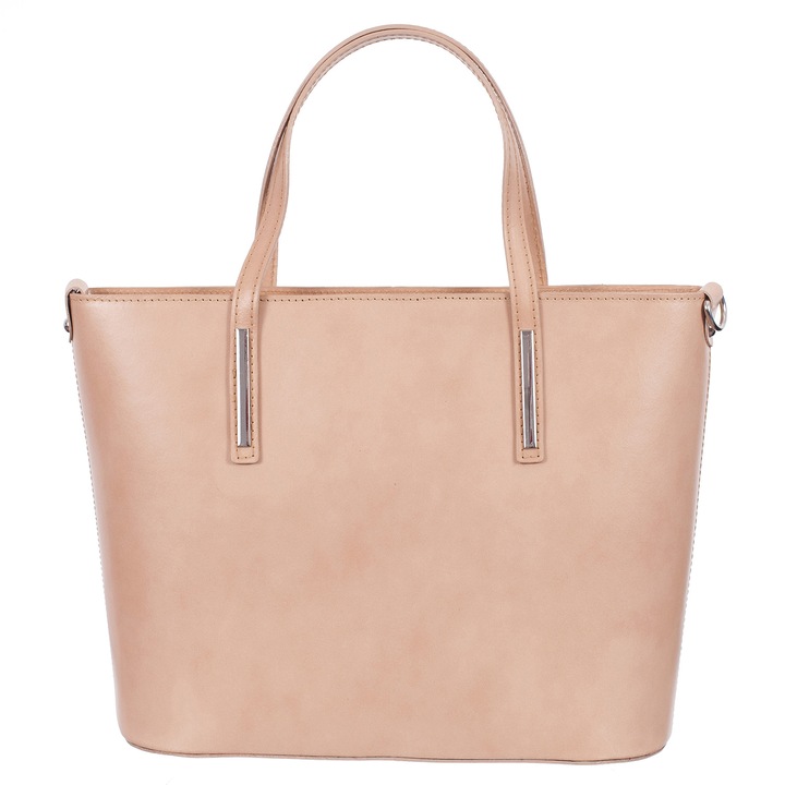 Termeszetes bor taska Azzura, Nude, Meztelen, 38 x 28 x 12