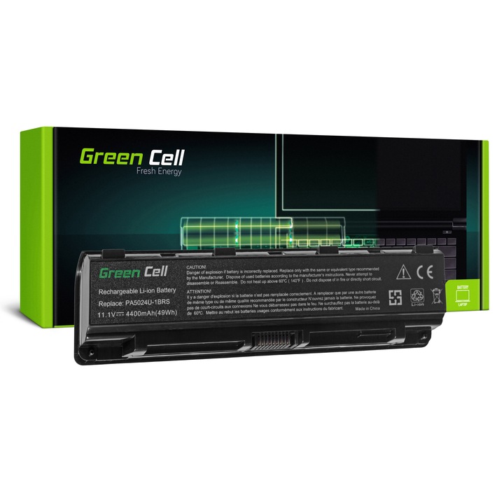 ﻿Baterie pentru Toshiba Satellite C855-2LH C855-2LJ C855-2LK (4400mAh 11.1V) Laptop acumulator marca Green Cell®