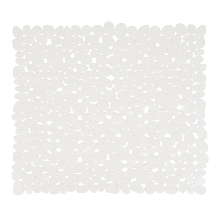 Covoras baie antiderapant Stones, Msv , Alb, 54x54 cm
