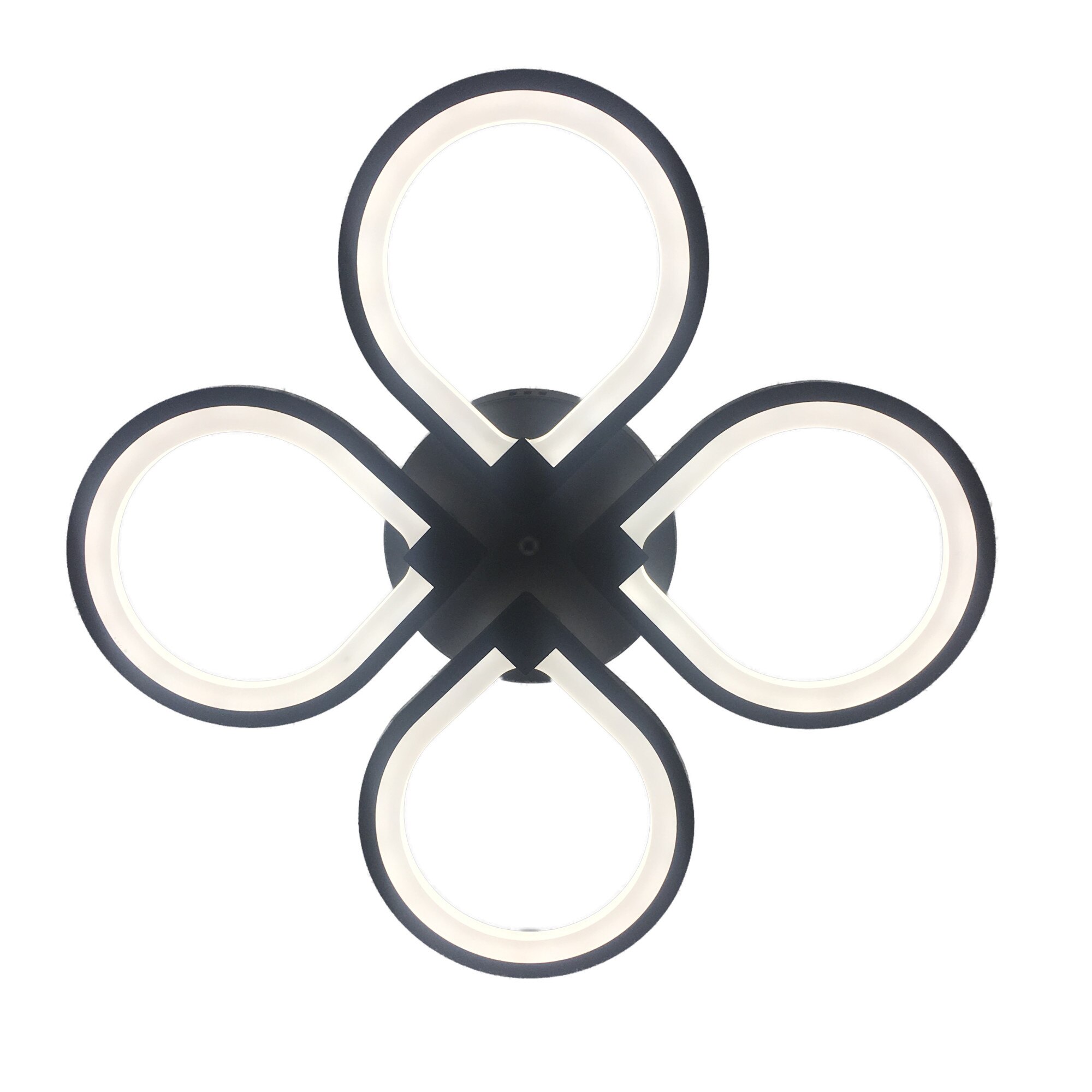 Lustra cu Telecomanda 8058/4, schelet negru, lumina 0-6500k, Dimabila