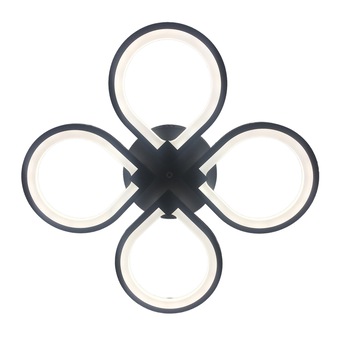 Lustra cu Telecomanda 8058/4, schelet negru, lumina 0-6500k, Dimabila Lustra cu Telecomanda 8058/4, schelet negru, lumina 0-6500k, Dimabila