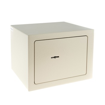 Seif Metalic cu Cheie 15K, Casa de Bani, Cutie de Valori, 200x170x150 mm, Crem Seif Metalic cu Cheie 15K, Casa de Bani, Cutie de Valori, 200x170x150 mm, Crem