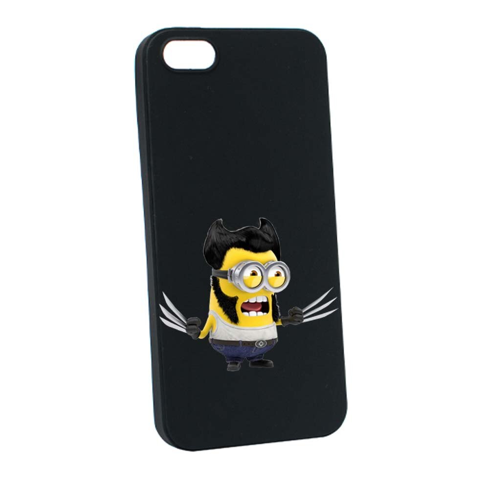 Husa de protectie Minion X-Men pentru Apple iPhone SE / 5S / 5, rezistenta la uzura, anti-alunecare, din silicon Premium, B218
