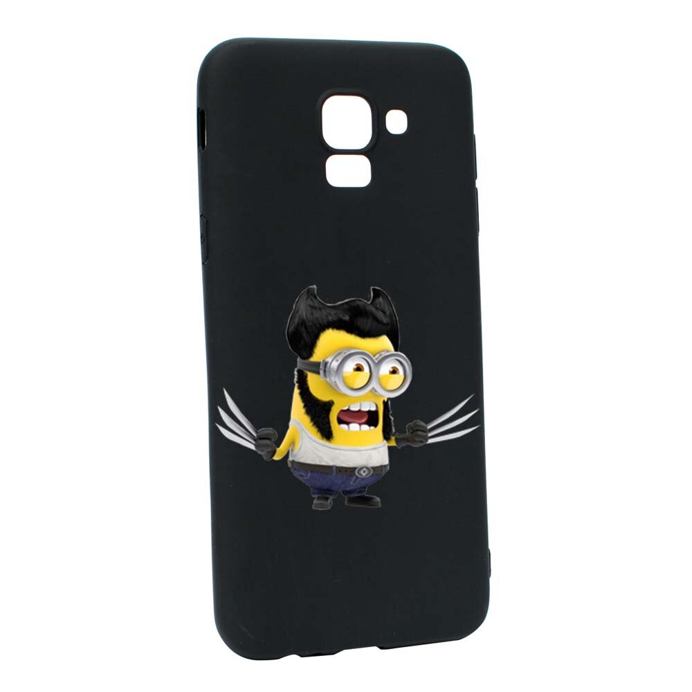 Husa de protectie Minion X-Men pentru Samsung Galaxy J6 2018, rezistenta la uzura, anti-alunecare, din silicon Premium, B218