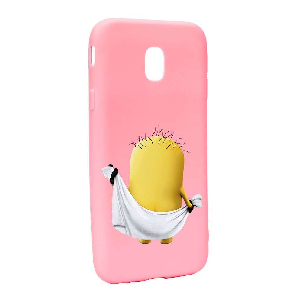 Husa de protectie Cartoon, Minion pentru Samsung Galaxy J7 2017, rezistenta la uzura, anti-alunecare, din silicon Premium, P219
