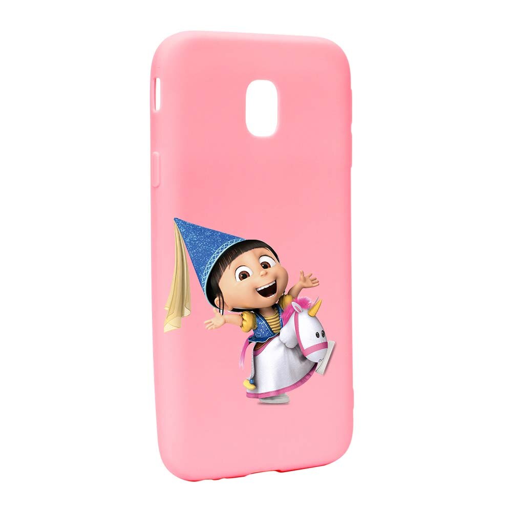 Husa de protectie Despicable Me, Agnes pentru Samsung Galaxy J3 2018, rezistenta la uzura, anti-alunecare, din silicon Premium, P220
