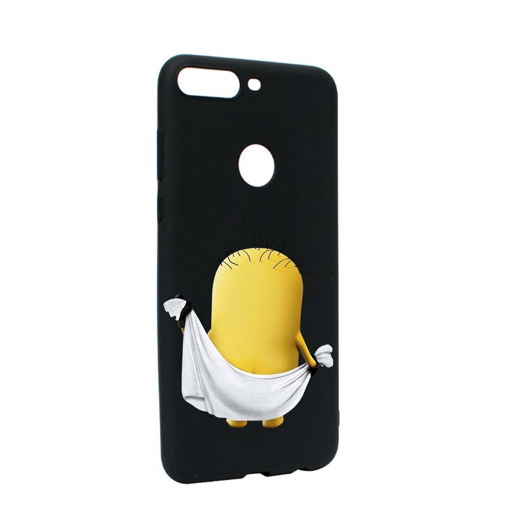 Husa de protectie Cartoon, Minion pentru Huawei Y7 2018 / Y7 Prime 2018, rezistenta la uzura, anti-alunecare, din silicon Premium, B219