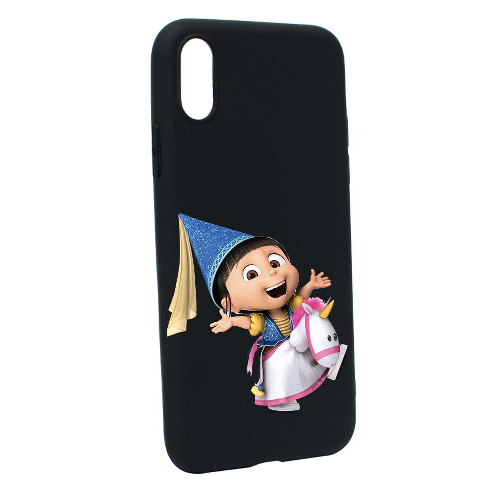 Husa de protectie Despicable Me, Agnes pentru Apple iPhone XS / X, rezistenta la uzura, anti-alunecare, din silicon Premium, B220