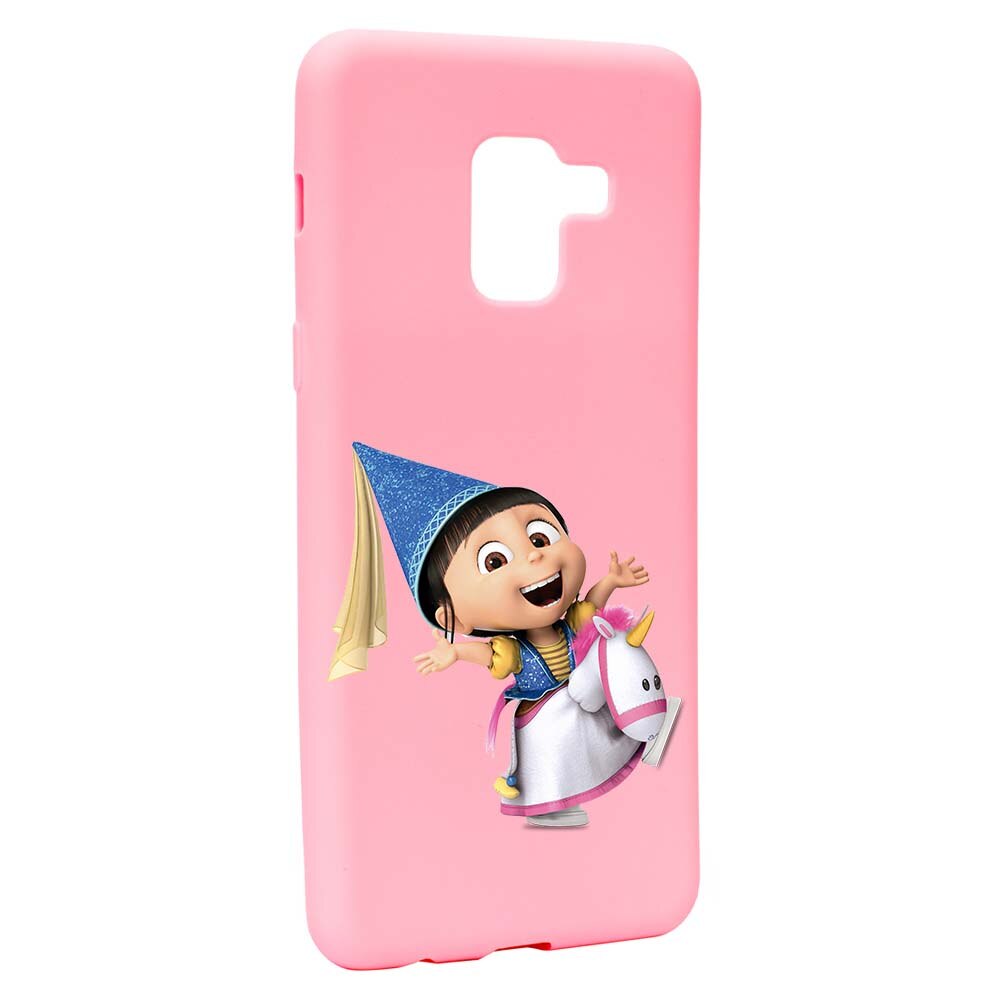Husa de protectie Despicable Me, Agnes pentru Samsung Galaxy A5 2018, rezistenta la uzura, anti-alunecare, din silicon Premium, P220