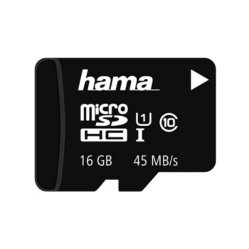 Card de memorie microSDHC EVO Hama 16GB UHS-I cu adaptor SD Card de memorie microSDHC EVO Hama 16GB UHS-I cu adaptor SD