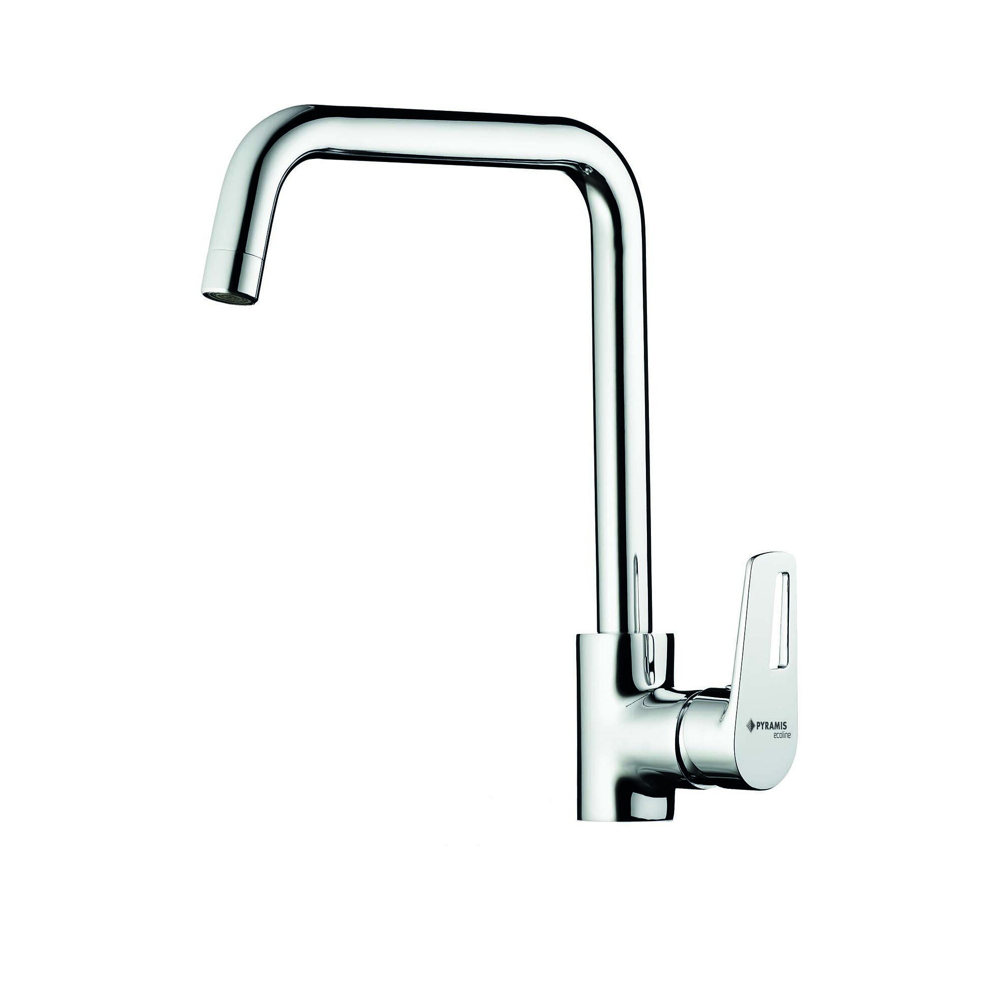 Baterie bucatarie Pyramis DANIELE, monocomanda, aerator cu limitare de debit, finisaj crom
