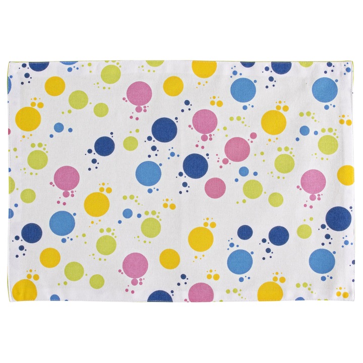 Set 4 suporturi bumbac farfurii Bubbles 33x48 cm