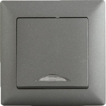 Intrerupator cu led VISAGE FUME, pentru Interior, 10 A Intrerupator cu led VISAGE FUME, pentru Interior, 10 A