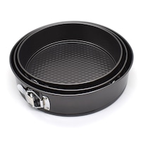 Set 3 forme tort/prajituri detasabile, negru, 24/26/28 cm, D515