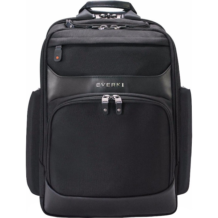 Rucsac Laptop EVERKI Onyx Premium 15.6", compartiment protejat RFID, Negru