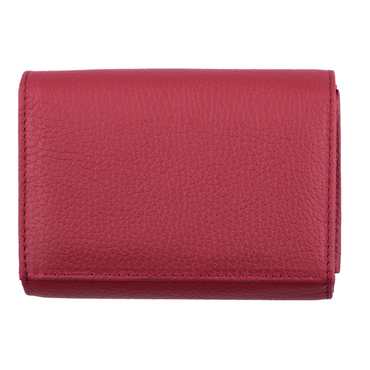 Portofel dama piele, Toro Nero, Little wallet, Rosu