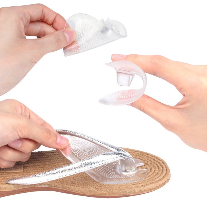Set 2 bucati brant din gel pentru sandale, pernute antialunecare, antifrecare, transparent