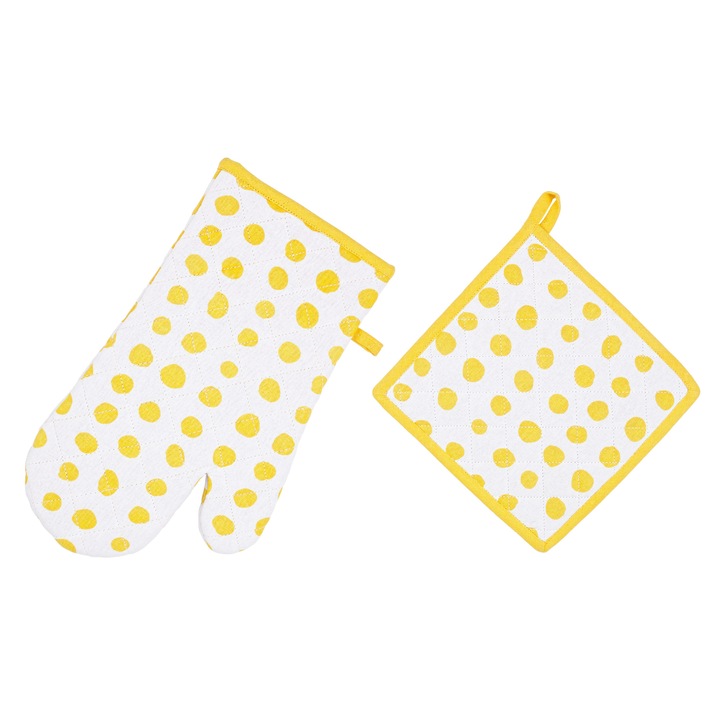 Marisol pamut edényalátét és kesztyű készlet