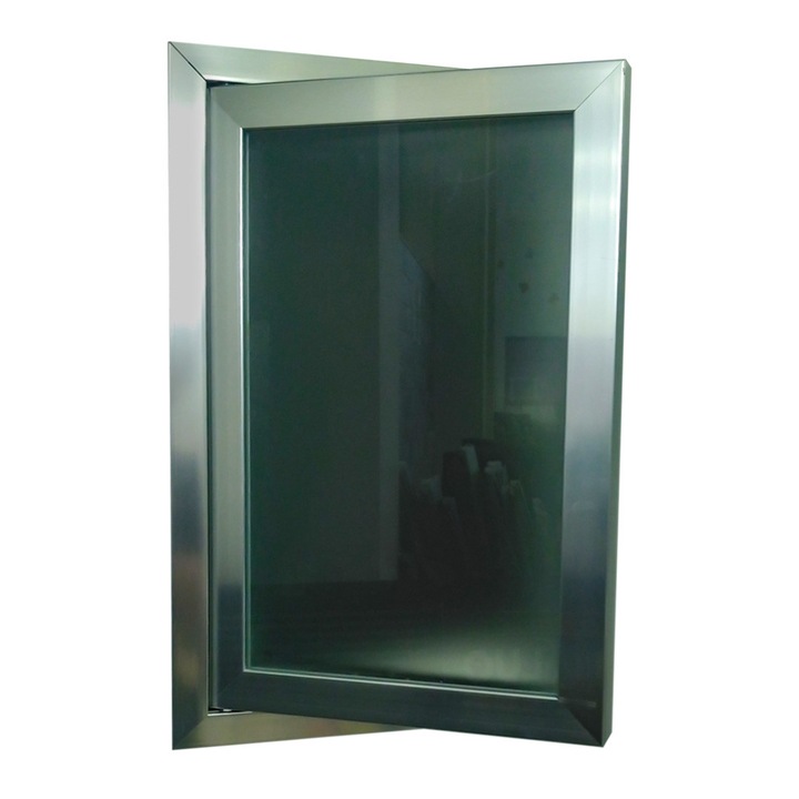 Ревизионна вратичка с алуминиева рамка, матово стъкло, 25x30 см