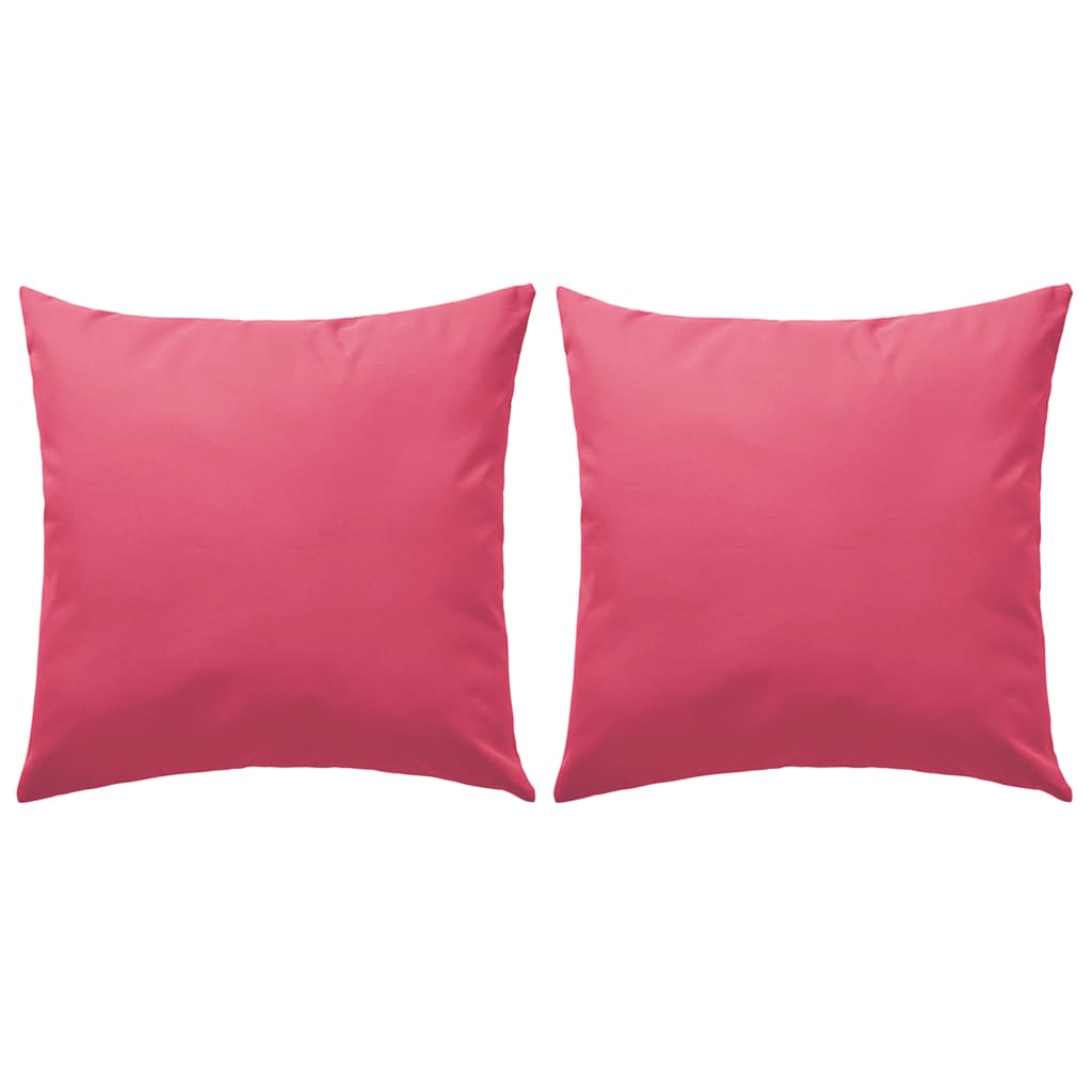 Set de 2 perne decorative de exterior, vidaXL, Poliester, 60 x 60 cm, Roz