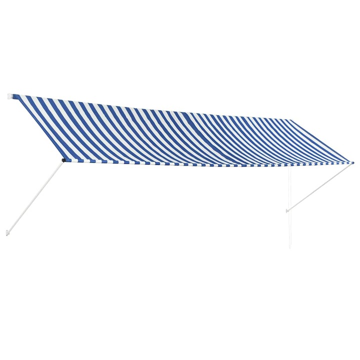 vidaXL feltekerhető kék és fehér napellenző 400 x 150 cm 143751
