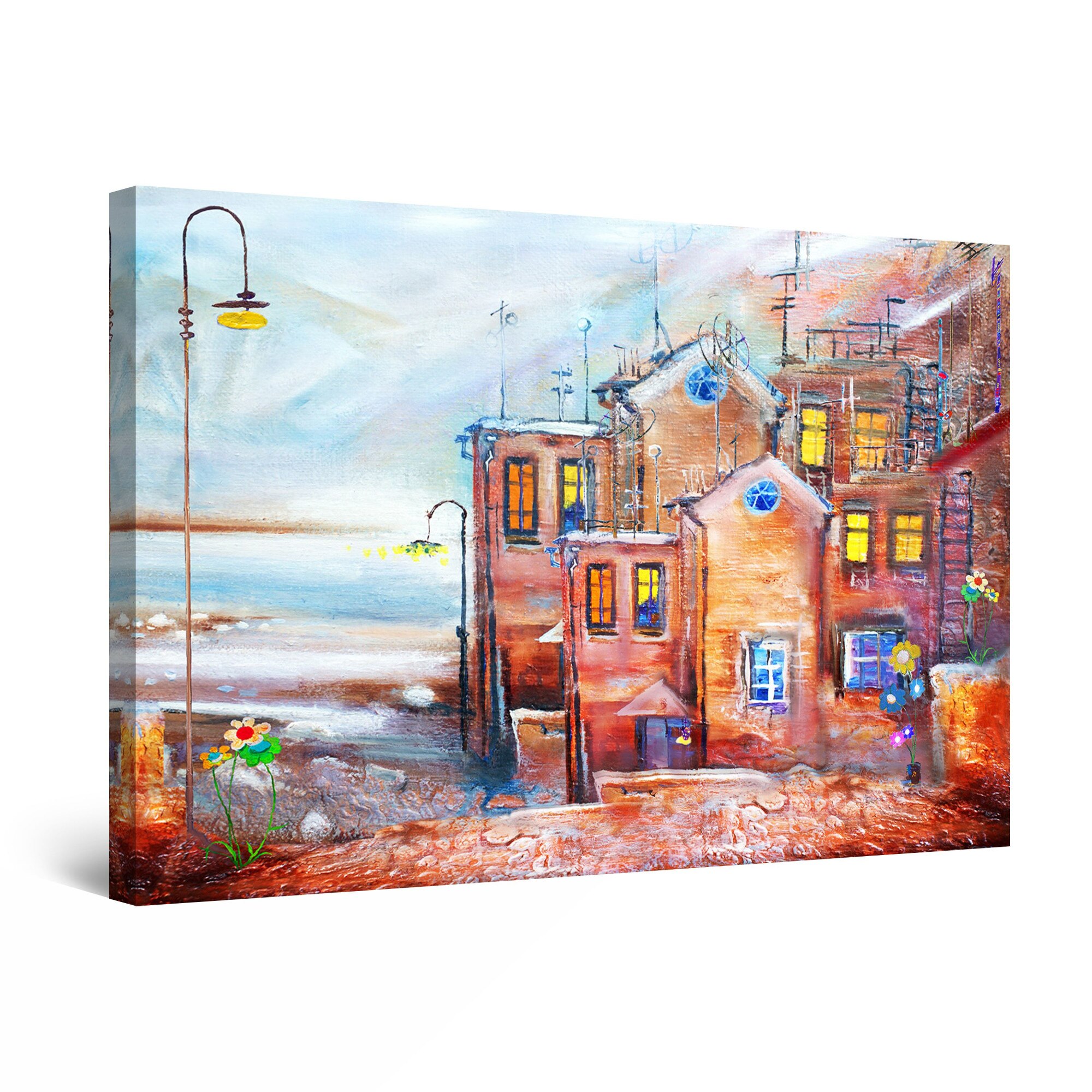 Tablou DualView Startonight Sat pescaresc, luminos in intuneric, 90 cm x 60 cm