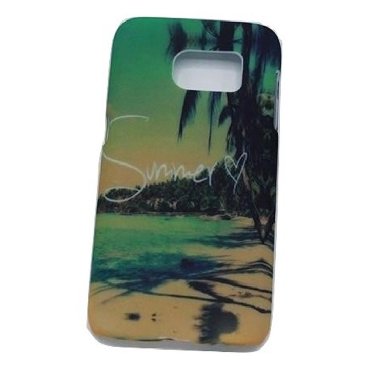 Кейс за телефон Samsung S7 , твърд, Лято, Плаж, многоцветен